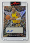 Pacers Bennedict Mathurin 2022 Leaf Exotic Basketball No.BA-BM1 1/4 Autographed Rookie Single Card