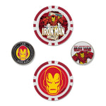 Iron Man Marvel Poker Chip Golf Ball Marker - Set of 4