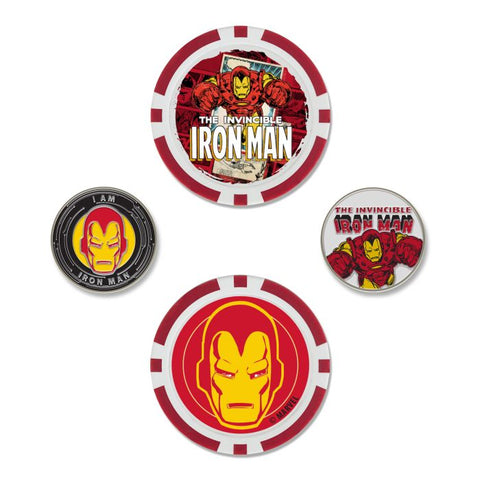 Iron Man Marvel Poker Chip Golf Ball Marker - Set of 4