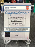 Knicks Earl Monroe 2007-08 Topps Trademark Moves No.TI-EM #03/10 Autographed Single Card