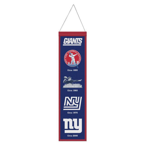 Giants 8"x32" Wool Banner Evolution NFL