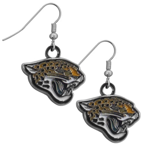 Jaguars Earrings Dangle Chrome