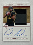 Wake Forest Jamie Newman 2021 Panini National Treasures NCAA No.119 8/8 Autographed Relic Rookie Single Card