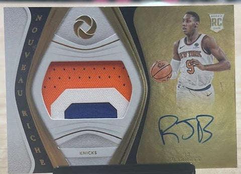 Knicks RJ Barrett 2019-20 Opulence #01/25 Nouveau Riche On-Card Autographed Patch Single Card