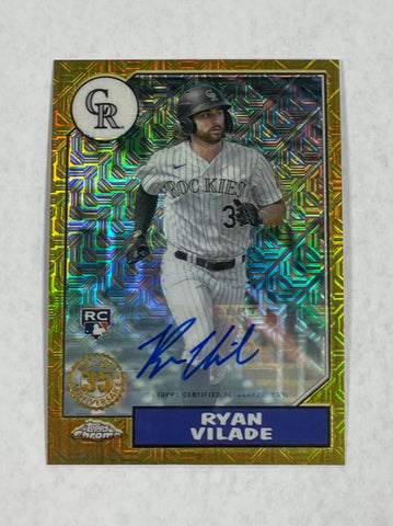 Rockies Ryan Vilade 2022 Topps Series 2 No.T87C2-82 198/199 Autographed Rookie Single Card