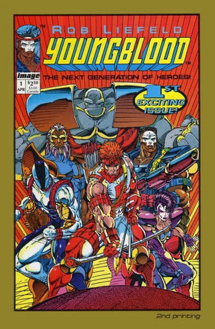 Youngblood Issue #1 April 1992 2nd Printing Comic Book