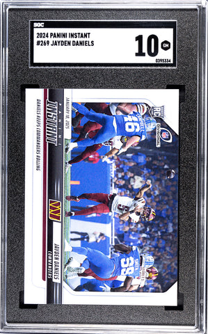 Commanders Jayden Daniels 2024 Panini Instant No.269 SGC Graded 10 Rookie Single Card (0395334)