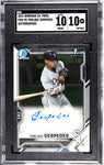 White Sox Yoelqui Cespedes 2021 Bowman Chrome Prospect No.CPA-YC SGC Graded 10 Autographed Rookie Single Card