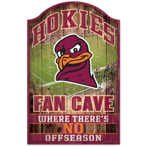 Virginia Tech Wood Sign 11x17 Fan Cave