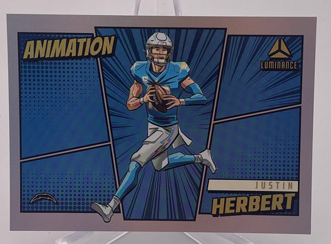 Chargers Justin Herbert 2024 Panini Luminance No.ANI-JHT Animation Case Hit Single Card