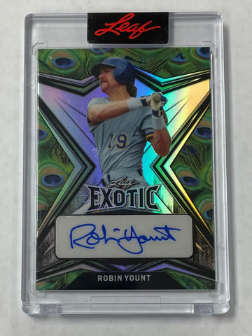 Brewers Robin Yount 2022 Leaf Exotic No.EA-RY1 6/7 Autographed Single Card