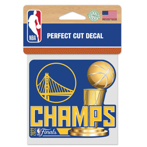 Warriors 2022 NBA Finals Champs 4x4 Decal