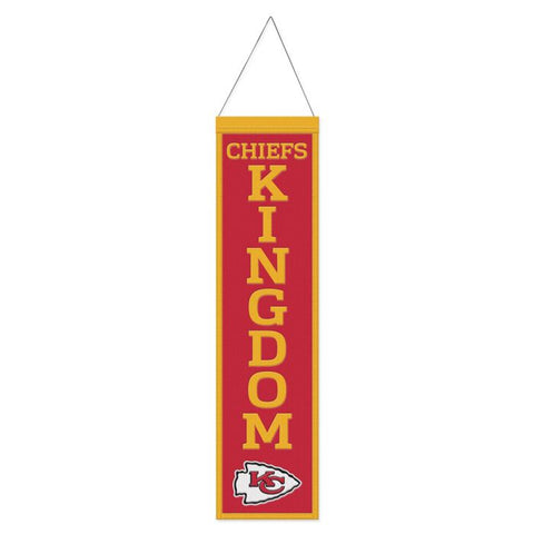 Chiefs 8"x32" Wool Banner Slogan