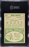 Colts Johnny Unitas 1968 Topps No.100 SGC Graded 5.5 Single Card
