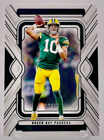Packers Jordan Love 2024 Panini National Treasures No.36 #02/75 Single Card