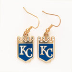 Royals Earrings Dangle Gold Logo