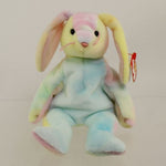 TY Beanie Baby 8.5" - Hippie the Bunny (w/ Blue Chest) 1999