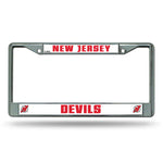 Devils Chrome License Plate Frame Silver