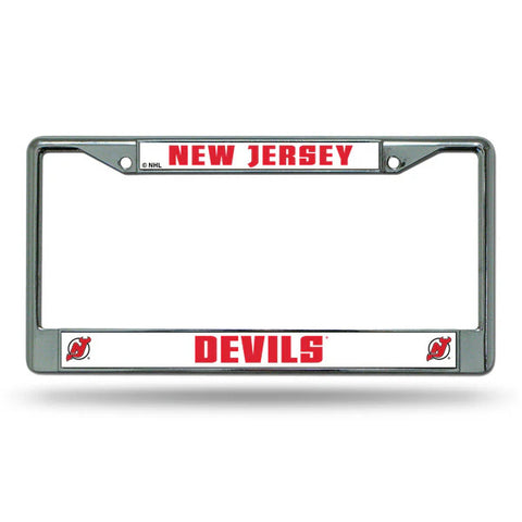 Devils Chrome License Plate Frame Silver