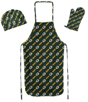 Packers 3-Piece Apron, Oven Mitt & Chef Hat Set