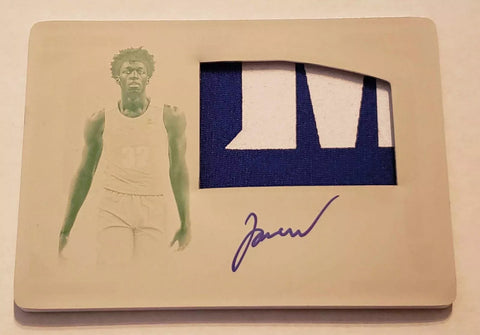 Warriors James Wiseman 2020 National Treasures 1/1 Patch & Autographed Printing Plate Single Card