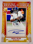 Giants Russel Wilson 2025 Panini Donruss Elite No.PTS-RWN #85/99 Autographed Single Card