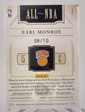 Knicks Earl Monroe 2011 Panini National Treasures No.7 #08/10 Autographed Relic Single Card