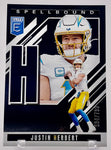 Chargers Justin Herbert 2025 Panini Donruss Elite No.34 Spellbound "H" #594/799 Single Card
