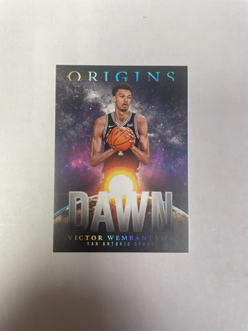 Spurs Victor Wembanyama 2023-24 Panini Origins No.25 Dawn SP Rookie Single Card