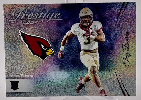 Cardinals Trey Benson 2024 Panini Prestige H2 No.393 SSP Sparkle Rookie Single Card