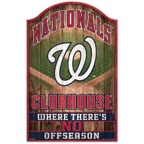 Nationals Wood Sign 11x17 Clubhouse