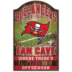 Buccaneers Wood Sign 11x17 Fan Cave