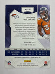 Broncos Javonte Williams 2021 Panini Playoff No.215 #1/1 Autographed Rookie Single Card