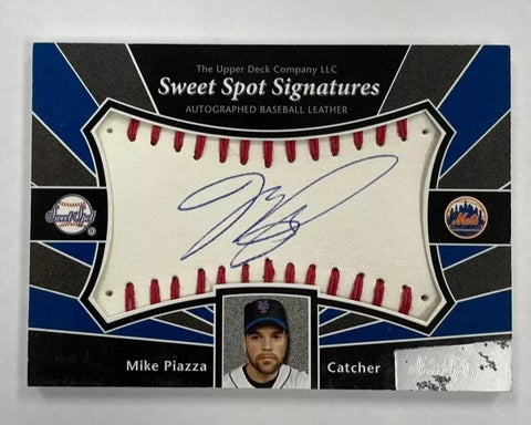 Mets Mike Piazza 2004 Upper Deck Sweet Spot No.SS-PI Autographed Relic Single Card