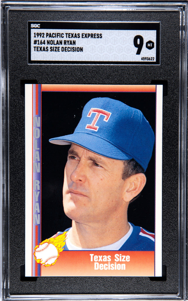nolan ryan graded cards Rangers Nolan Ryan 1992 Pacific Texas Express #164 Texas Size Decision – JP Sports