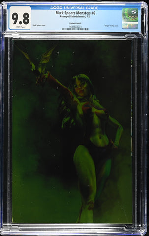 Mark Spears Monsters Issue #6 July 2025 Virgin Metal Cover CGC Graded 9.8 Comic Book