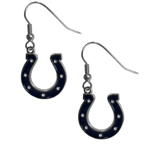 Colts Earrings Dangle Chrome