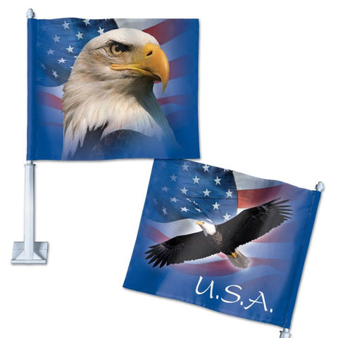 USA Car Flag 2-Sided "Eagle USA"