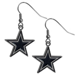 Cowboys Earrings Dangle Chrome