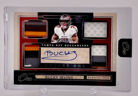 Buccaneers Bucky Irving 2024 Panini One No.80 #92/99 Autographed Relic Rookie Single Card