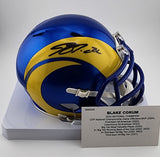 Rams Mini Helmet - Black Corum - Autographed w/ Beckett Certificate of Authentication