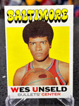 Bullets Wes Unseld 1968 Topps #95 Single Card