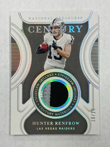 Raiders Hunter Renfrow 2021 Panini National Treasures No.CM-HUR #10/25 Relic Single Card