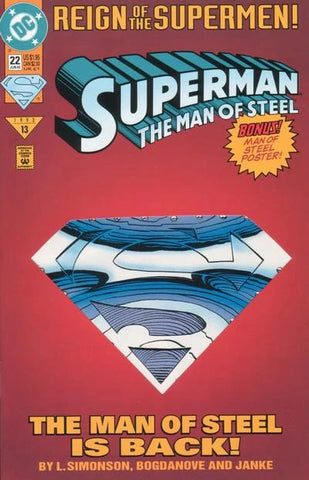 Superman: The Man of Steel Issue #22 June 1993 Comic Book