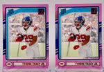 Giants Tyrone Tracy Jr 2024 Panini Clearly Donruss No.100 Pink (Lot of 2) Single Card