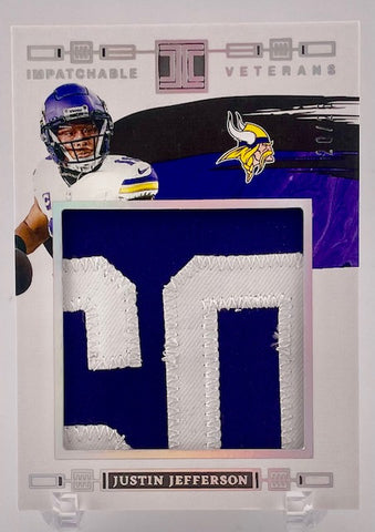 Vikings Justin Jefferson 2024 Panini Impeccable No.IPV-JJN #20/25 Relic Single Card