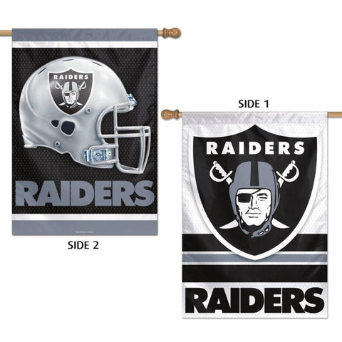 Raiders Vertical House Flag 2-Sided 28x40