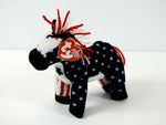 TY Beanie Baby 7" - Lefty 2000 Red/White and Blue Horse