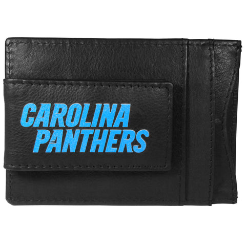 Panthers Leather Cash & Cardholder Magnetic Name NFL