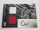 Bulls Coby White 2019-20 Panini Black #33/49 Autographed Duel Relic Rookie Single Card